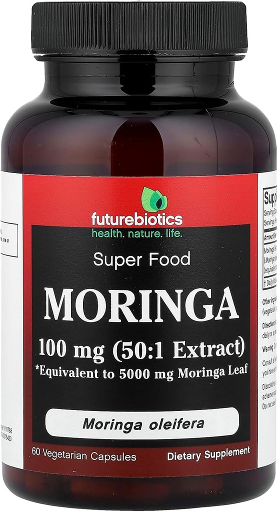 Fremurebiotika Moringa 5000mg, 60 vegetariske kapsler