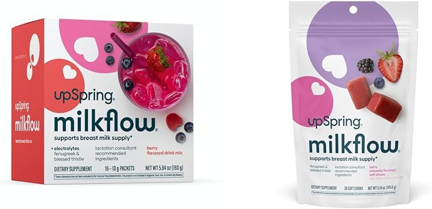 UpSpring Milkflow Elektrolyte Amning Supplement med bukkehorn
