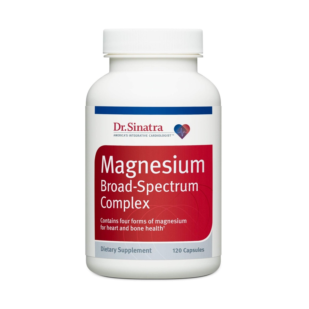 Dr. Sinatras Magnesium- Broad- Spectrum Complex med Magnesiumglycinat og Citrat for sunde blodtryksniveauer og blodgennemstrømning (400 mg)