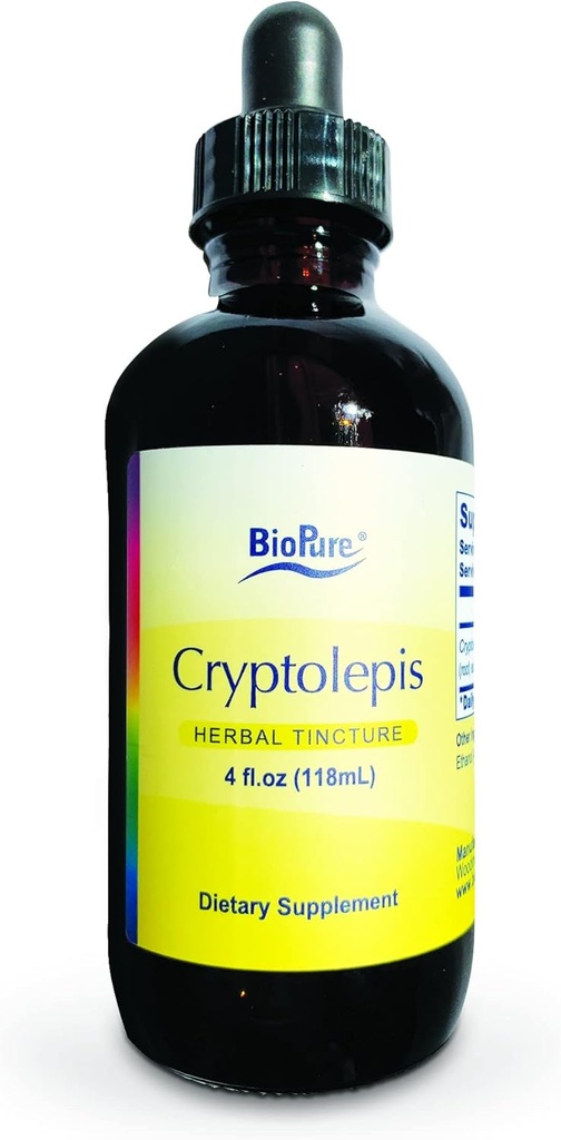 BioPure Cryptolepis Herbal Tincture – Potent Botanical Extract of Cryptolepis Sanguinolenta for Immune Support, microbiome Balance, and Gastrointestinal Health - 4 fl oz