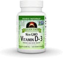 Source Naturals Vegan True, Non- GMO Vitamin D-3, Kosttilskud til immun- og knoglesygdomme *, 2000 IE - 90 kapsler