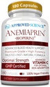 Godkendt videnskab Anemiaprin - Absorberet jern, C-vitamin - blid på maven - 180 kapsler - 3 måneders forsyning - ikke-GMO, Vegan
