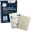 MED PRIDE Sølv Calcium Alginat Sår Klædning, 10- Pack Beeg 124; Meget Absorbent, Nonstick, Seaweed, Easy Removal (4 "x 5" Sølv)