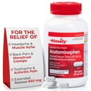 TIME-CAP LABS, INC. Rettidig Acetaminophen 650 MG - 400 Caplets - Extended Release - Joint Pain Relief, Pain Reliever & Gigt Pain Relief