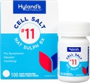 Hyland 's No. 11 Cell Salt Nat Sulph 6X Tablets, Cold and Flue Medicine, Kvalme Relief, Quick Opløsning Tablets, 100 Count