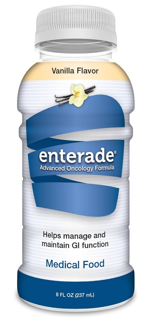enterade Avanceret Onkologi 12 flasker Vanilla, specielt Formuleret til at reducere behandling GI bivirkninger, Supportive Care Beverage 8oz