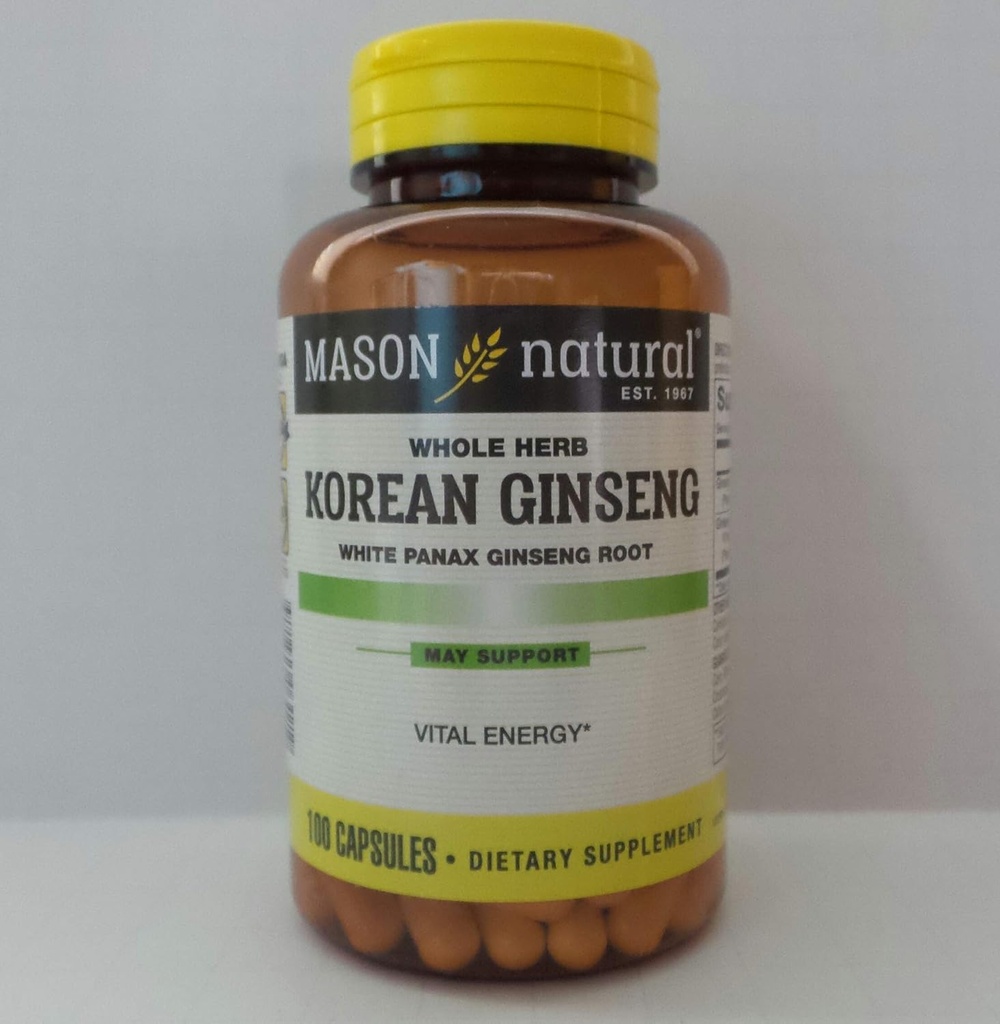 Mason Natural, koreansk Ginseng 518MG