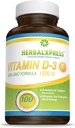 Herbalxpress D-vitamin (som cholecalciferol) 1.500 IE (100 tabletter) er den perfekte tilføjelse til en sund livsstil, knogler, tænder, muskler, immunfunktion, og Well- Being, ikke-GMO og gluten- fri.