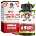 Ancient Bliss Berberine HCL 1200mg med Ceylon kanel, Bitter Melon, og Green Tea Extract - 120 kapsler