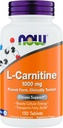 Nu Kosttilskud L- Carnitin 1000mg - 150 tabletter Værdi størrelse, Understøtter Lean Muskelvækst, Carnipure, Non- GMO, Kosher, Ideel til Vegans, Atleter, og energistøtte