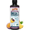 Barlean 's Omega 3 Fish Oil Liquid Supplement for mænd og kvinder, Passion Ananas, 1500mg EPA og DHA Fede Acid, 16 oz