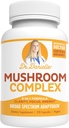 Bedste Organic Mushroom Complex - Immunassist Support - Lions Mane, Cordyceps og Reishi - Adaptogen Supplement - Wellness, Stress Relief, Memory & Cognitive Support, Dr. Danielle - 120 Veggie Caps