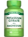 Nature 's Truth Kalium Magnesium Citrat Kapsler 124; 90 Greve 124; Vegan, Non- GMO & Gluten Free Supplement