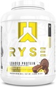 RYSE Indlæst protein pulver - Peanut Butter Cup - 25g Whey Protein Isolere & Koncentrat med Prebiotic Fiber & MCT 'er - Lavcarb, Lavsukker, Digitalt-Friendly - 54 Servering / 4 LB Tub