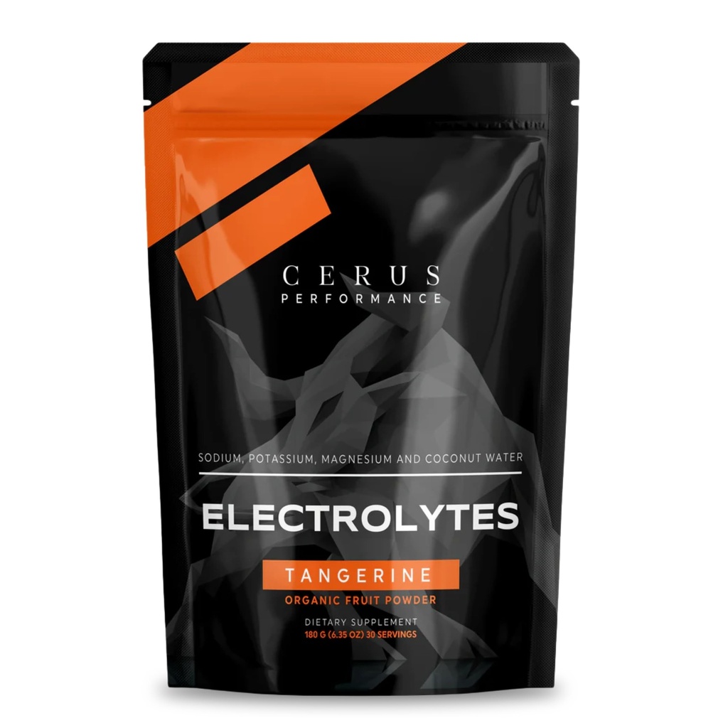 Cerus Performance Electrolyte Powder - Tangerine Flavor, 30 Servering, Zero Sugar, kokos vand pulver & Real Fruit, Endurance & Recovery
