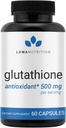 Luma Nutrition Premium Glutathion Supplement - 500mg - L- Glutathion - Antioxidant Support - Reduceret - Leverstøtte - 60 kapsler