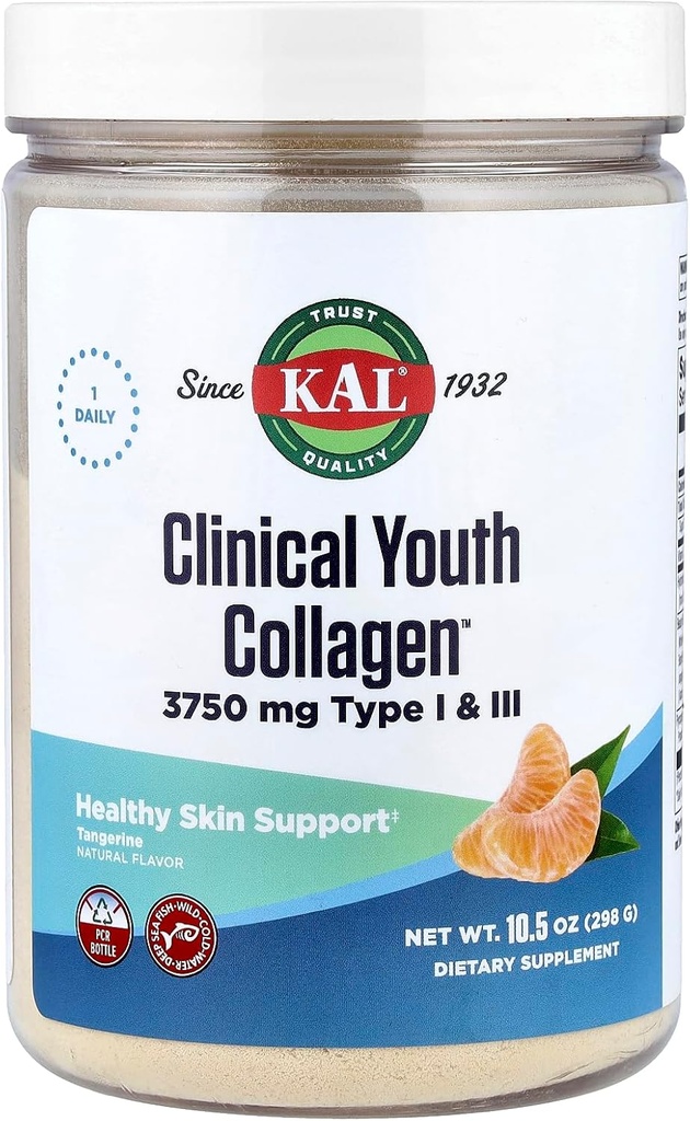 Kal Clinical Youth Collagen Type I & Iii Tangerin, 10, 5 Ounce