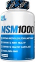 Evolution Nutrition MSM1000- 1000 MG Methylsulfonylmethan Supplement - Fælles sundhedsstøtte - Cartiage Supplement - Vegan + Non- GMO MSM Kapsler - 60 Servering