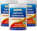 Bedste Naturals Calciumcarbonat pulver 1 Pound - Food Grade (16 OZ (pakke med 3))