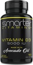 Smarter Vitamin D3 5000 IU in Avocado Oil 125mcg - 90 Mini Softgels
