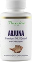 Paradise urter Arjuna, cardiovaskulær support, blodtryk vedligeholdelse, hjerte sundhed, antioxidant supplement, Vegan, non-GMO, gluten fri, 60 vegetariske kapsler