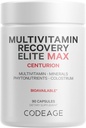 Codeage Multivitamin Recovery Elite Max Supplement - Vitaminer A, C, D, E, B- Complex, Essential Minerals, Antioxidanter, Colostrum, Phytonutrients, Pantethine, Non- GMO, Sport Multivitaminer - 90 kapsler