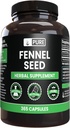 PURE ORIGINAL INGREDIENSER Fennikel frø (365 kapsler), Ingen Magnesium eller ris Fyldere, Altid Pure, Lab Verified