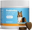 Probiotika til hunde med fordøjelsesenzymer, Probiotika og Prebiotika, Support Gut Health, fordøjelsessygdomme, Gut Flora og Diarré, Hundeprobiotiske tykkelser for immunsystemet (Kylling Chews, 90ct)