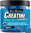 Creatin monohydrat Gummies 5000mg til mænd og kvinder, tyggebånd Creatinine monohydrat til muskel styrke, muskel builder, energi boost, præ-workout supplement (120 Greve) - Blueberry Flavour