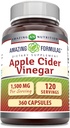 Amazing Formulas Apple Cider Vincate 1500 mg Per Serving Supplement