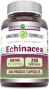 Amazing Formulas Echinacea Supplement: 124; 400 Mg pr Serving: 124; 240 Veggie Kapsler: 124; Non- GMO: 124; Gluten- fri: 124; Fremstillet i USA