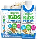 Orgain Organic Kids Protein Nutritional Shake, Vanilla - 8g Protein, 22 Vitamin & Mineraler, Frugter & Grøntsager, Gluten Free, Soy Free, Non- GMO, 8.25 Fl Oz (Pack of 4)