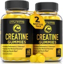 Atlantis Nutrition Creatin Monohydrate Gummies for Strength & Atletic Performance - 5g Creatin Per Serving - Build Muscle, Boost Performance & Endurance & Forbedre Post Workout Inddrivelse - 120 Greve