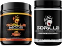 Gorilla Mind Pre Workout (Orange Rush) + Creatine (100 Serv.) - Comprehensive Stack for Improved Strength, Power Output, and Muscle Size