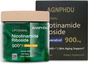 AGNPHDU- Liposomal Nicotinamid Riboside 120 Kapsler Resveratrol, Quercetin - NAD supplement til anti- aging, energi, Focus 900mg Kosttilskud