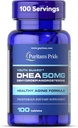 Puritans Pride Youth Guard ™ DHEA for kvinder og mænd 50mg, Kosttilskud til sund aldring, 3 måneders forsyning, 100 tabletter