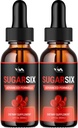 (2 Pack) SugarSix Drop Sund Vitamin Support Supplement - Sugar Six Advanced Formel, Sukker Six 24 Hour Væske, SugarSix Energy and Extra Strength Anmeldelser, 2 Måned Supply