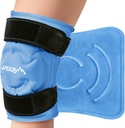 APEXUP Ice Pack til Knee Pain Relief, Stor Genanvendelig Wrap efter kirurgi, Fleksibel Gel Cold Pack til Skader, Smerte Relief til Ryg, Skulder, albue, Ankle og Ben (blå, L, 1PK)
