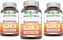 Amazing Formulas Bromelain Supplement 124; 500 Mg- 124; 2400 GDU - 124; 120 Veggie Kapsler - 124; Non- GMO - 124; Gluten Free - 124; Fremstillet i USA (3 Pack)