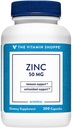 Zinc 50mg Supports Healthy Immune Function Eye Health, Highly Absorbable, Antioxidant Supplement Daily Serving, Gluten Dairy Free (300 Capsules) by The Vitamin Shoppe