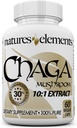 Chaga Mushroom - 10: 1 Standardiseret ekstrakt med 30% polysaccharider - 1000 mg per servering - 60 Veggie kapsler - Understøtter immunsundhed - Non- GMO, Gluten- fri - Urtetilskud