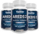 AREDS 2 Select Eye Vitaminer til makulær støtte - Vitaminer til øjne med Zeaxanthin Plus Lutein Macular Supplement - Premium Macular Health Formel - Eye Supplements - 60 Kapsler - (pakke med 3)