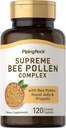 Piping Rock Bee Pollen med Royal Jelly og Propolis Buddy 124; 120 Caplets Buddy 124; Complex supplement til kvinder og mænd Buddy 124; Non- GMO, Gluten Free