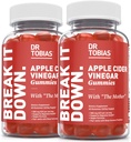 Dr. Tobias Apple Cider Vinegar Gummies with The Mother, 500mg ACV per Serving, Plus Folate, B6, B12 & Iodine, Supports Digestive Health, Gut Cleanse & Detox, Vegan, 120 Gummies