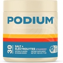 Podium Nutrition Training Salt + Electrolytes Powder, Strawberry, Post Workout Hydration & Muscle Recovery Support, Electrolyte Drink, Magnesium, Kalium, Calcium & Natriumsalte, 30 Servering