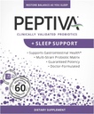 Peptiva 26 Millioner CFU Probiotisk og Sleep Support - Klinisk valideret Multi- Strain Probiotisk - Lactobacillus og Bifidobacterium, Melatonin - 60 Tæl