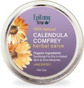 All- Formål Calendula & Comfrey Herbal Salve 2oz, duft fri, Natural Herbal Salve, Tør hud lindrende Balm, Itch Relief, Økologiske ingredienser
