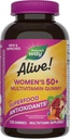 Nature's Way Alive! Women's 50+ Daily Gummy Multivitamins, Women's Supplements, Supports Healthy Heart, Brain & Bones,* B-Vitamins, Mixed Berry Flavored, 130 Gummies (Packaging May Vary)