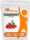 BulkSupplements.com Cranberry Powder - Cranberry Kosttilskud til kvinder og mænd, Air Tørrede Cranberries - Usødet & Gluten Free, 5g per servering, 1kg (2,2 lbs) (Pack of 1)