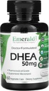 Emerald Labs DHEA 50mg - Adrenal Support to Help Hormone Balance * - Gluten- Free - 60 Vegetabilske kapsler (60- dages forsyning)